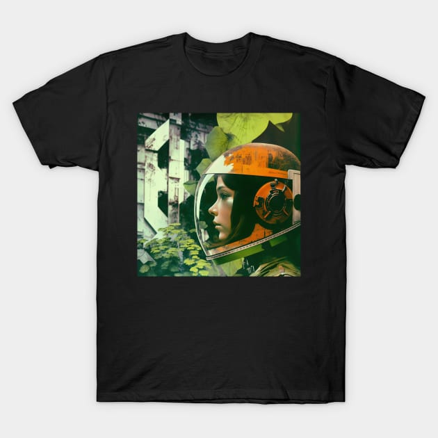 We Are Floating In Space - 98 - Sci-Fi Inspired Retro Artwork T-Shirt by saudade